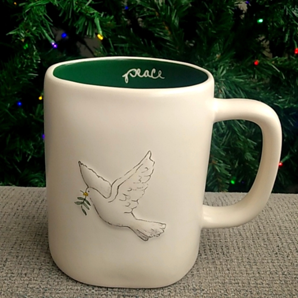 NEW! Peace Dove with Olive Leaf Branch Christmas Mug